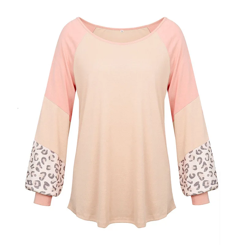 

2019 Autumn Suit-dress Leopard Print Long Sleeve T Shirts For Women Shirt Top Tshirt Women Jacket Tops T-shirt Female