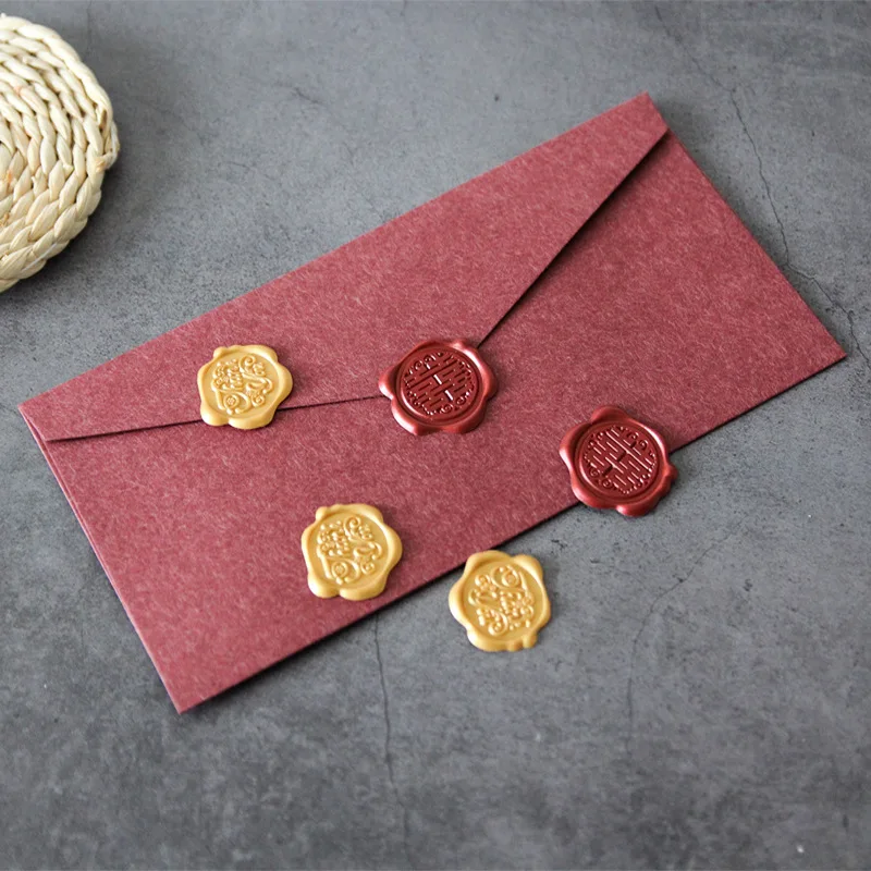 

10pc Round Wax Seal Birthday Card Seal Decoration Gift Invitation Hand Account Embossed Fire Lacquer Seal Wax Stamp