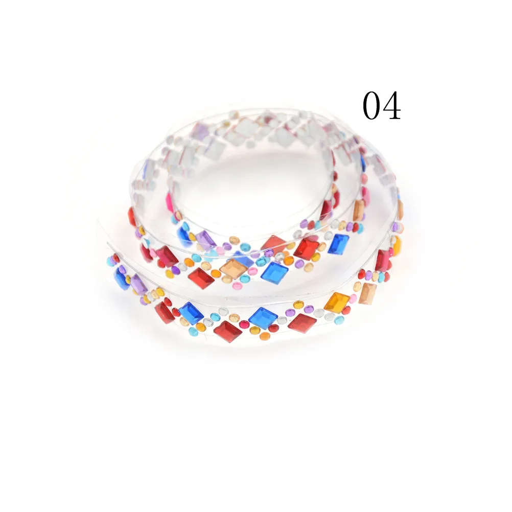 

HOT 4pcs/lot DIY Hand Craft Materials Album Photo Frame Decoration Crystal Diamond Scrapbook Stickers Tape Sheets gift for girls