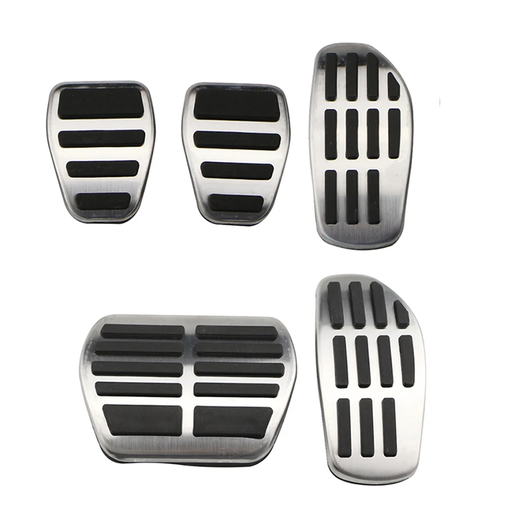 Lilmanta Auto for Nissan Versa 2020 Accessories Stainless Steel AT MT Car Pedals Gas Brake Pedal Protection Cover Pad