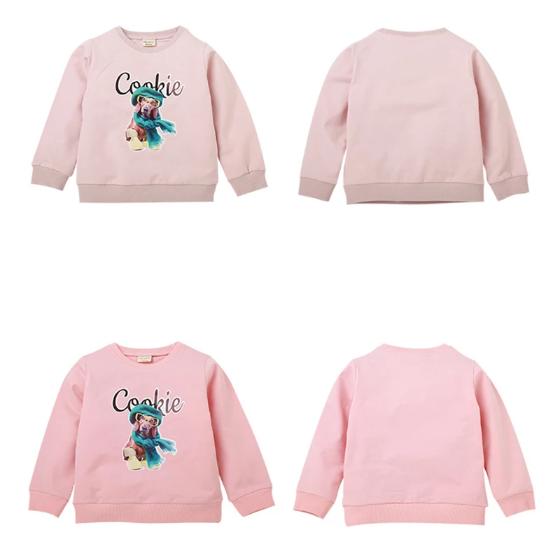 Детский свитшот одежда для маленьких девочек зимние свитшоты с мультяшным