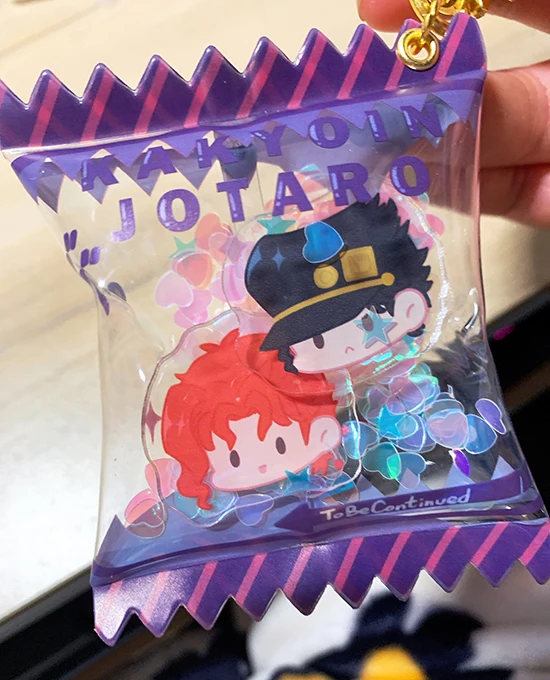 

Anime JoJo's Bizarre Adventure Higashikata Josuke Inflatable Candy Acrylic Keychain Cartoon Pendant Keyrings Xmas Gifts