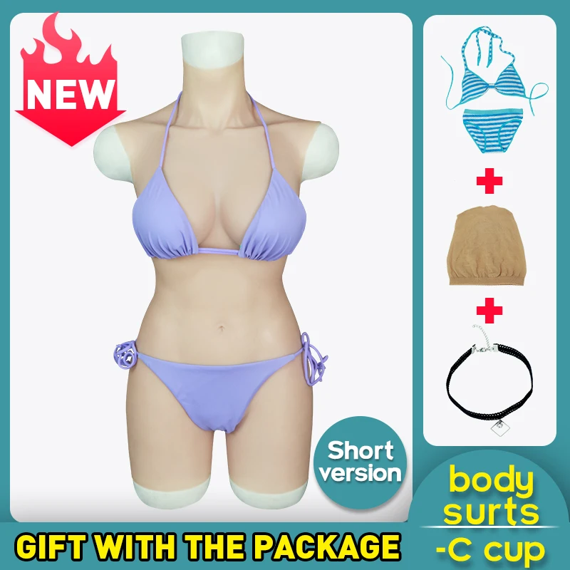 Короткая версия силиконовые формы груди C Кубок Грудь всего тела костюмы для