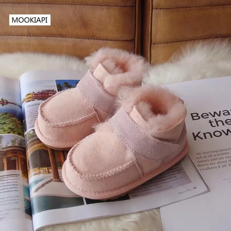 Новинка 2019 детские зимние сапоги из овчины и шерсти в Китае детская обувь 100%