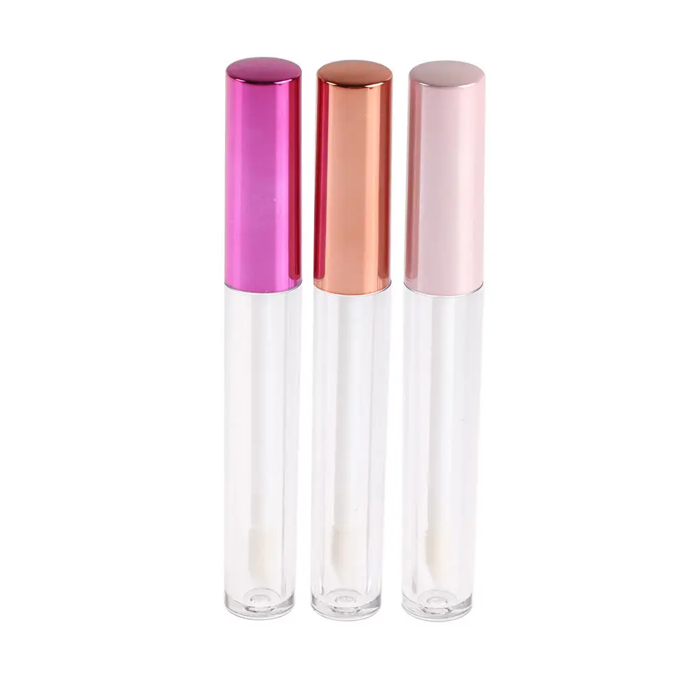 

5pcs 2.5ml Empty Lip Gloss Bottle Plastic Lip Balm Tubes With Wand Clear Refillable Lip Balm Bottles Cosmetic Packing Container
