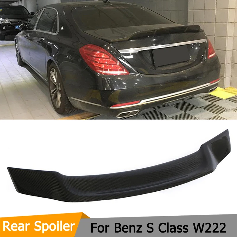Для Mercedes W222 спойлер S класс S63 фотосессия из углеродного волокна S300 S350 S400 S500 S550 4
