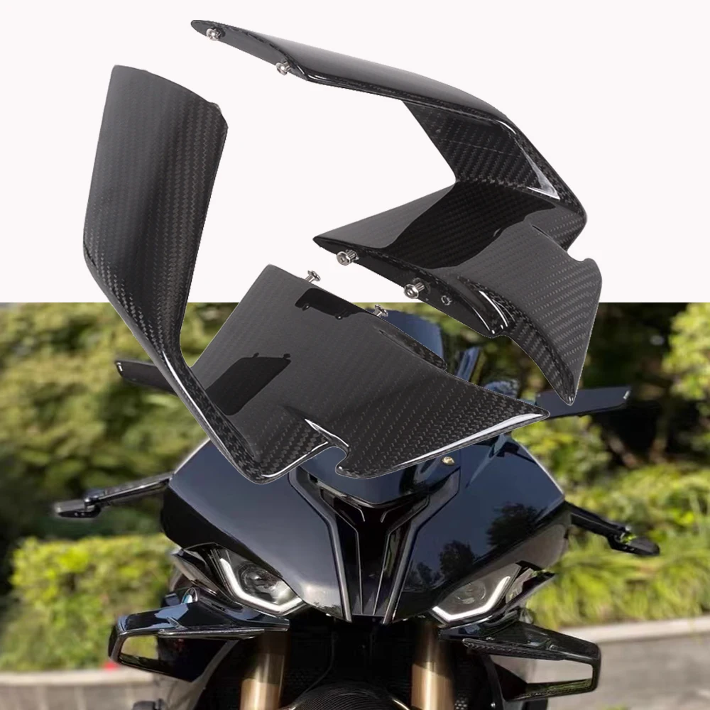Motorcycle Aerodynamic Front Spoiler ABS Carbon Fiber Color For BMW S1000RR, S1000 RR 2019 2020 2021 New