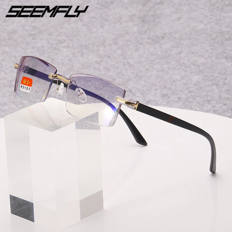 Очки для близорукости Seemfly 4 0 унисекс без оправы с защитой от сисветильник от-1