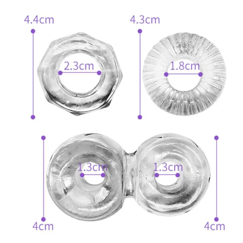 Прозрачный фаллоимитатор фиксирующее кольцо воротники задержчка