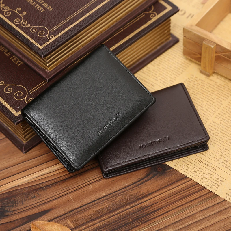 Кожаный мужской кошелек с задним карманом держатель для ID-карт мягкий модный
