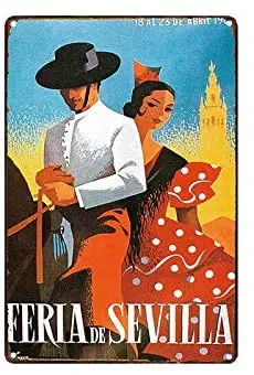 

Feria De Sevilla Decor 12x8 Inch Wall Decor Metal Tin Signs Kitchen Garage Bar