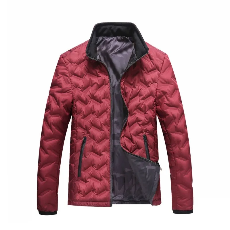 Мужские свободные куртки на молнии с длинным рукавом и стоячим воротником