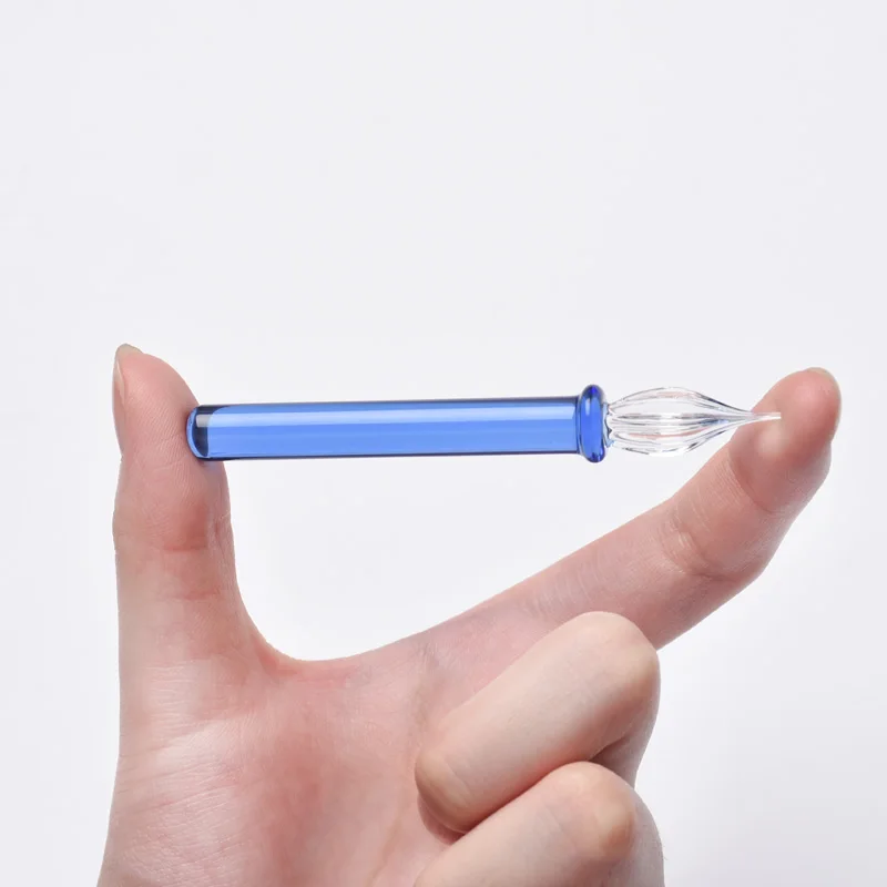 Мини каваи стеклянная перьевая ручка портативный 8 5 см милые ручки для цветных