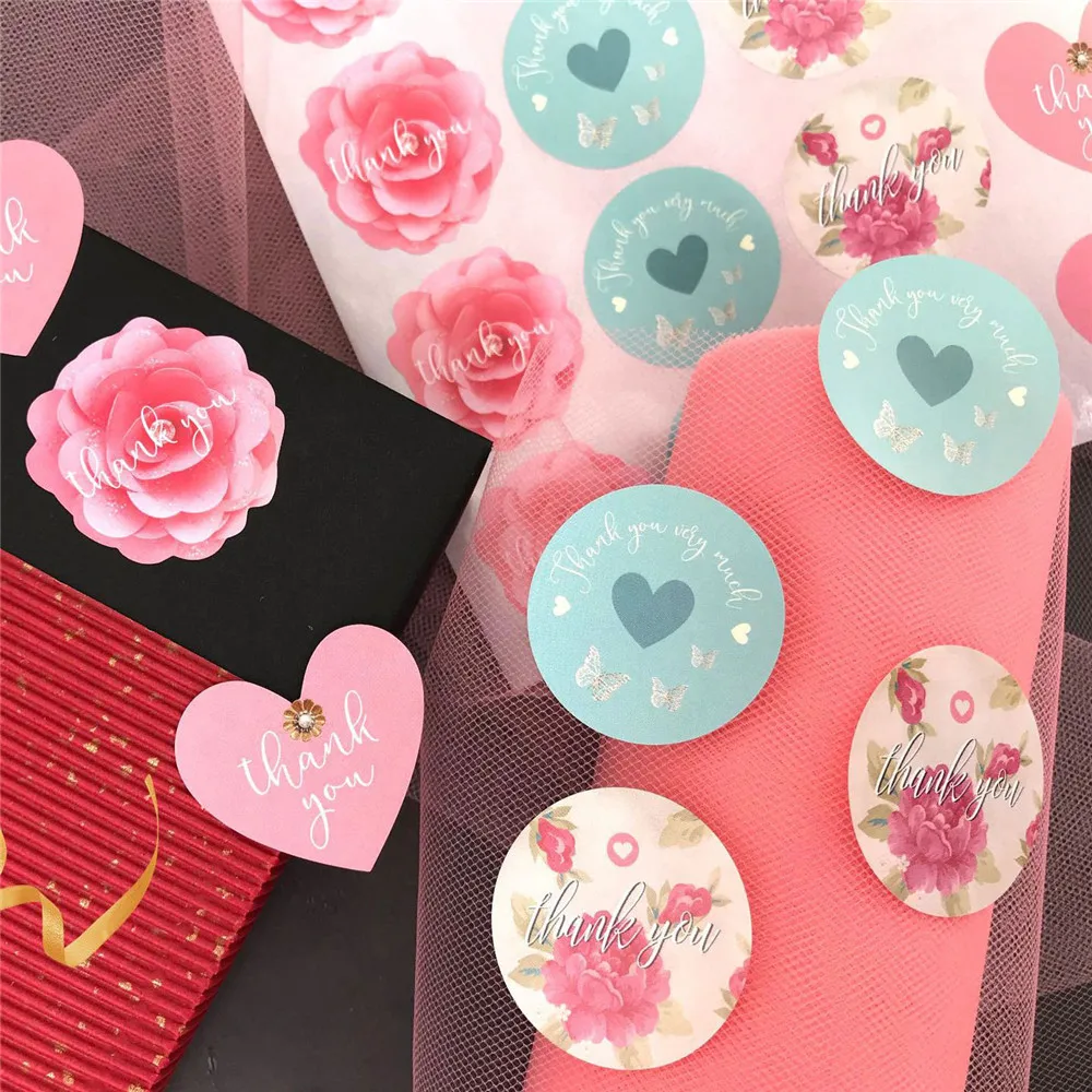 

Stickers Sealing Business Small Label Adhesive For Envelope Thank You 500pcs/roll
