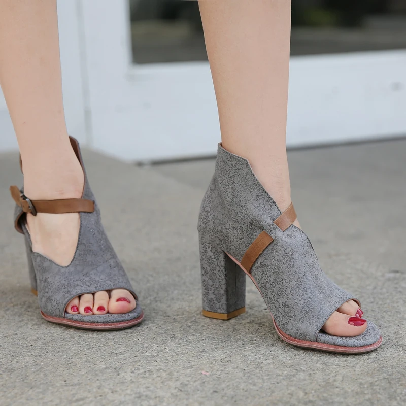 

Sexy Peep Toe Women Sandals 8CM Chunky High Heels Ladies Summer Gladiator Sandal Prom Wedding Dress Shoes Women Pumps