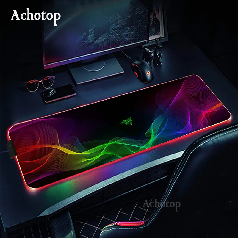 

Razer Gaming Mouse Pad Computer Mousepad RGB Large Mouse Pad Gamer XXL Mouse Carpet Mause Pad PC Desk Play Mat with Backlit Pads