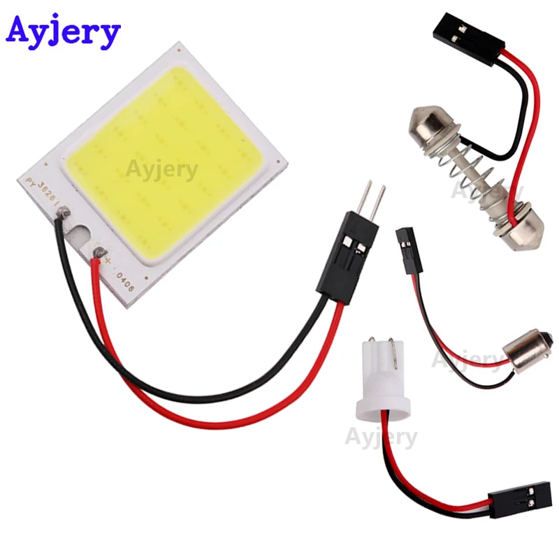 AYJERY 100 шт./лот купольная панель COB 24 чипа 24SMD LED 36*26 мм автомобильная лампа для