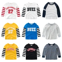 tees t shirt boys clothing kids girls baby tops cotton outwear the letter long sleeves children clothes toddler infant tee