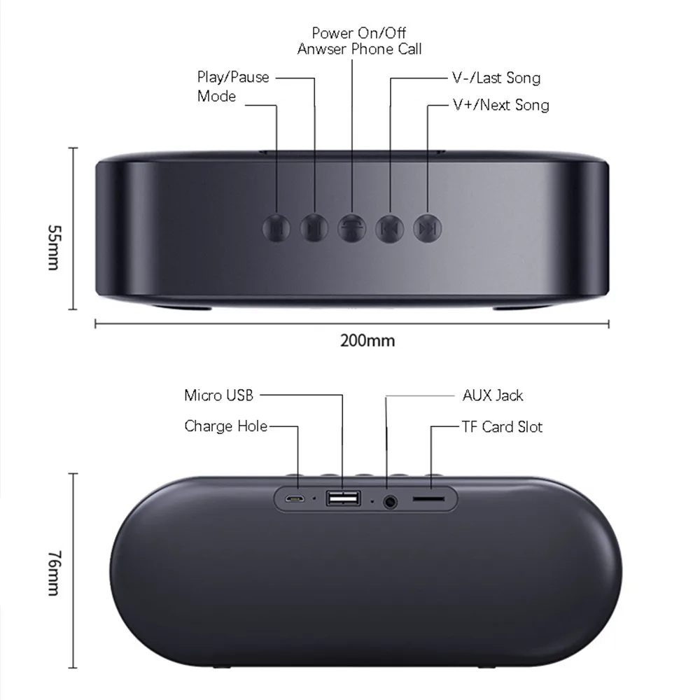 Bluetooth-Колонка 5 0 с поддержкой TF-карты/USB-накопителя/AUX | Электроника