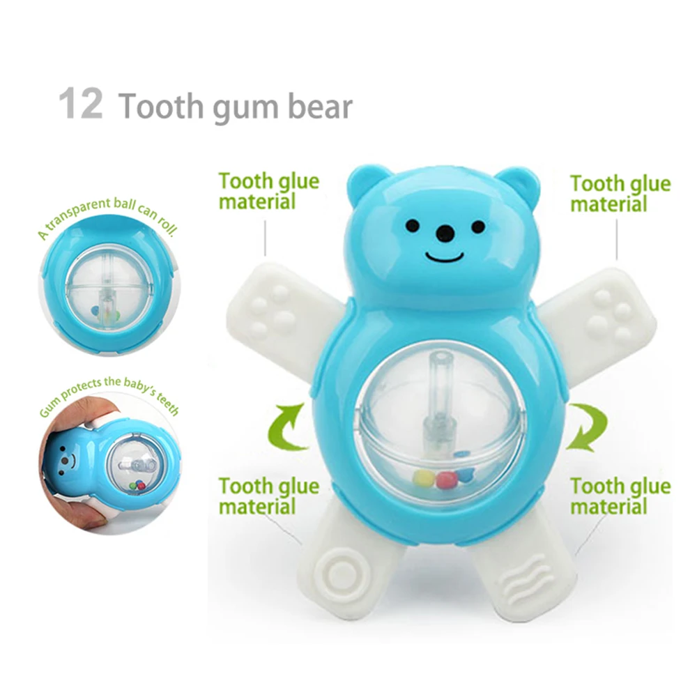 2020 Baby Rattles Toys Newborn Hand Bells Baby Toys 0-12 Months Teething safe Development Infant Early Educational Baby Chew Toy