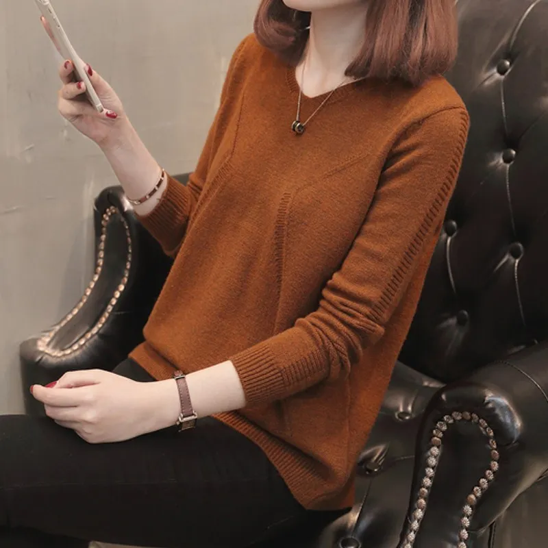 

Warm Winter Sweaters Women 2021 Autumn Vintage Style Casual Long Sleeve Slim Pullovers