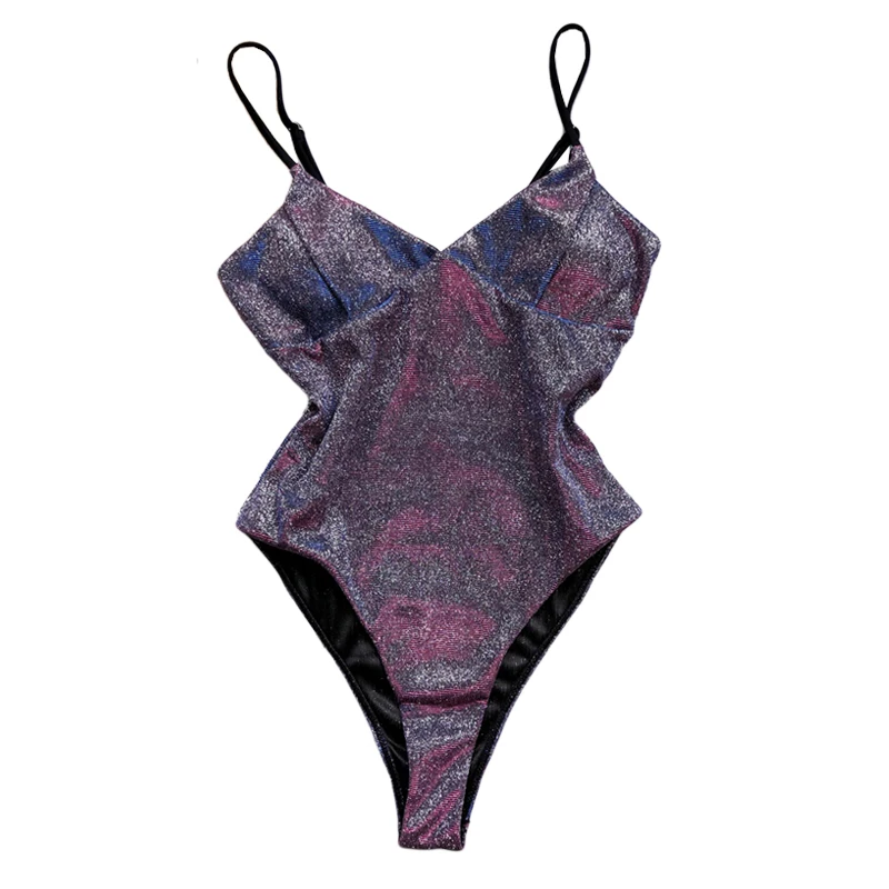

Блестящий Цельный купальник Quanss 2021, женская сексуальная пляжная одежда, боди, бикини, купальник, женский летний купальник-монокини