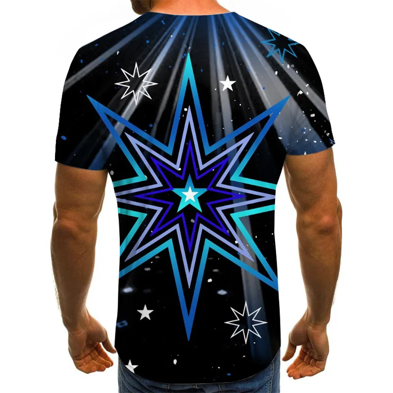 

2020 Summer New Men'S Round Neck 3d Digital Printing Short Sleeve