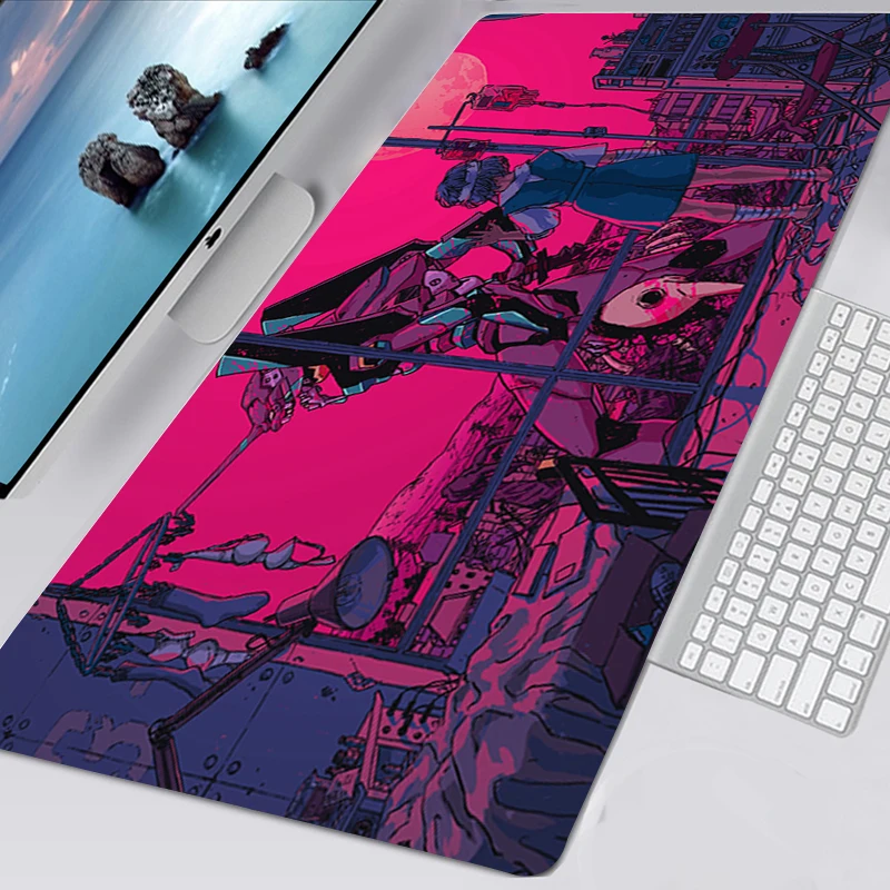 

Evangelion Logo XXL Mouse pad 90X40 Computer Laptop Anime Keyboard Mouse Mat Large Mousepad Gamers Decoracion Desk Mat For LOL