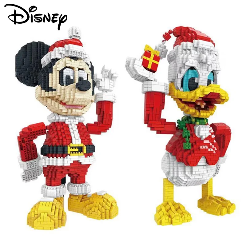 

Disney Mickey Mouse Donald Duck Christmas animation miniature blocks assembled puzzle toys for Christmas gifts for children