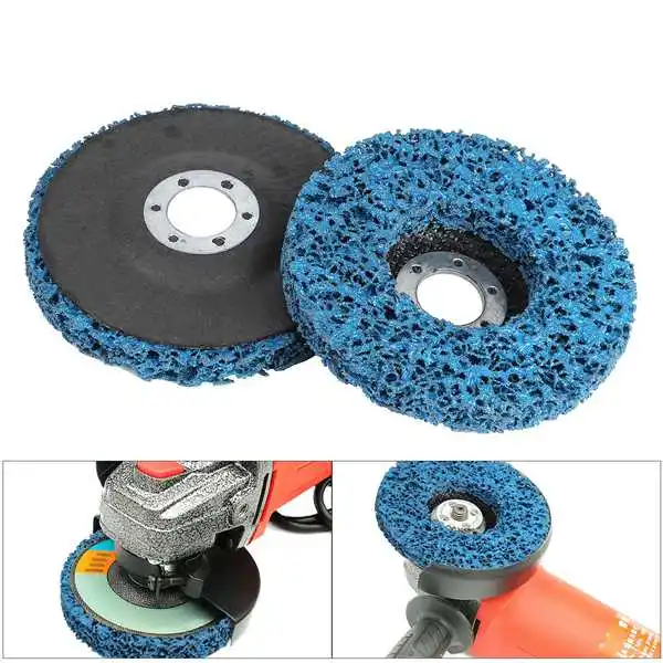 

2Pcs 100X16Mm Poly Strip Disc Abrasive Wheel Paint Rust Removal Clean for Angle Grinder