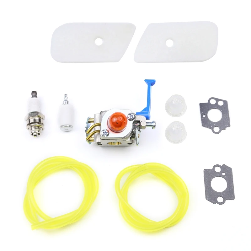 

Carburetor Kit for 128C 128L 128LD 128R 128RJ 128CD 128LDX Trimmer Fuel Line Air Filter Spark Plug Gaskets