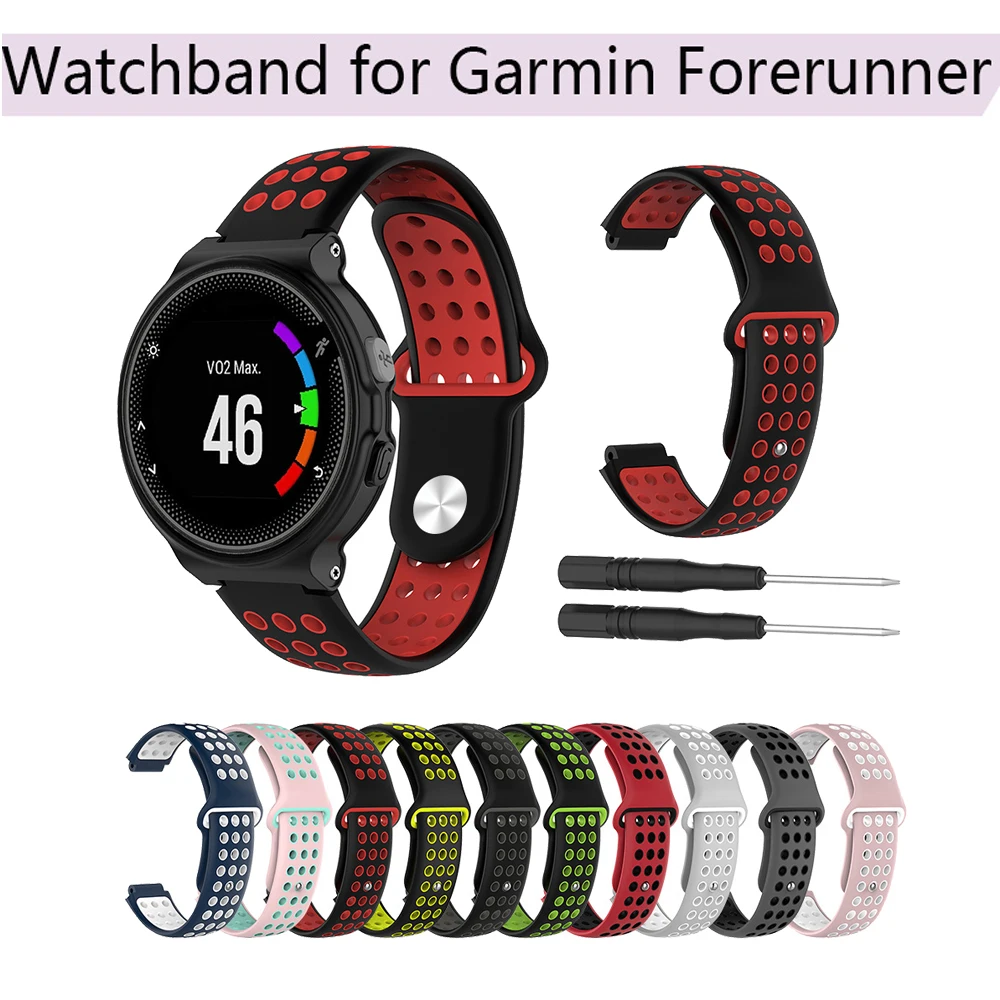 Силиконовый ремешок для наручных часов Garmin Forerunner 220 230 235 630 620 735 645 S20 S6 S5 GPS