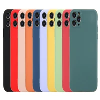 silicone solid color case for iphone xs 11 pro max xr x xs max soft cover candy phone cases for iphone 8 7 6 6s plus soft cover