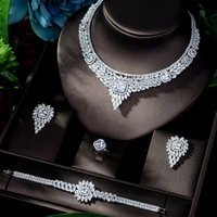 hibride fashion jewelry set for girls attractive wedding bridal jewelry pendent sets with sparkling crystal zirconias n 1149