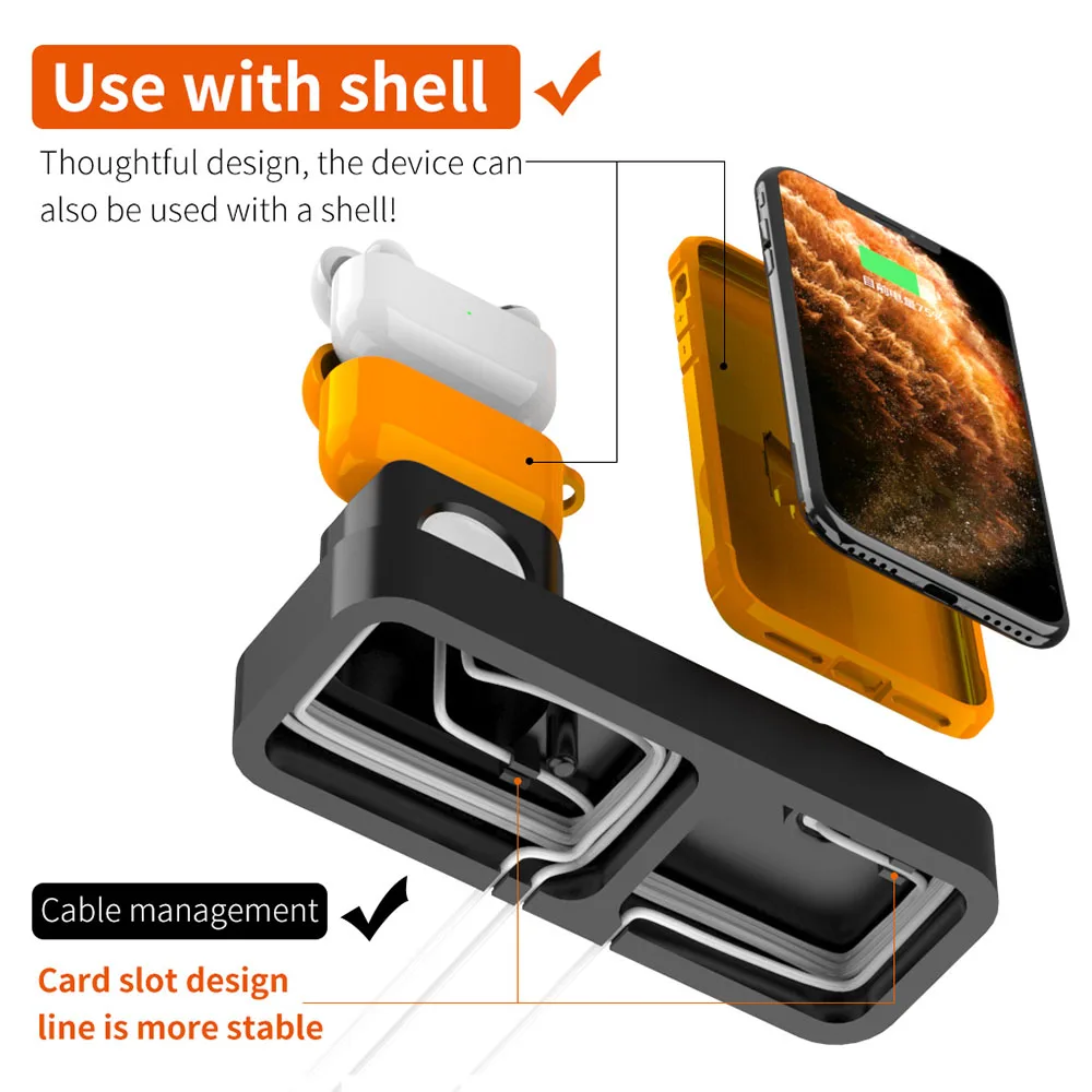 Подставка для зарядки FDGAO 3 в 1 держатель док станции телефона iPhone 11 XR XS X 8 7 6s 6 Plus SE