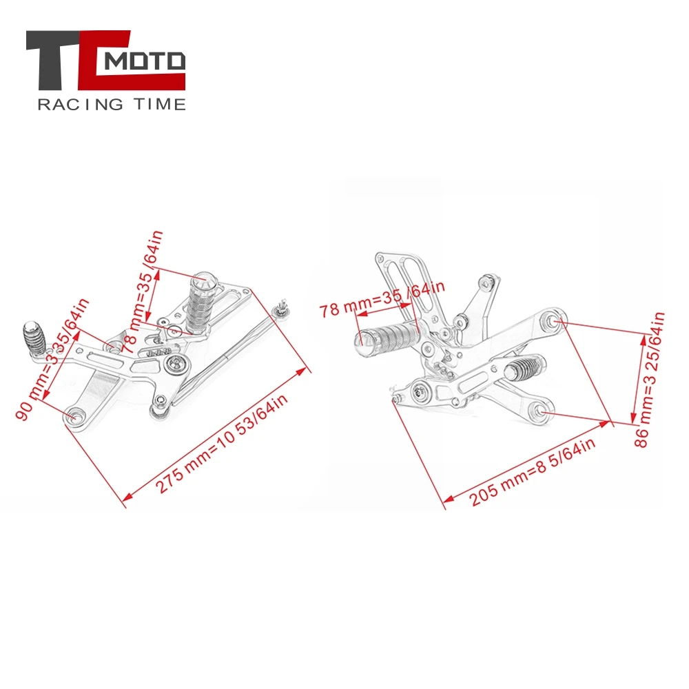 

Rearsets for Kawasaki Ninja 400 2018-2019 Rearsets for Kawasaki Ninja 250 2018 2019 Adjustable Rear Footrests Ninja400 Ninja250