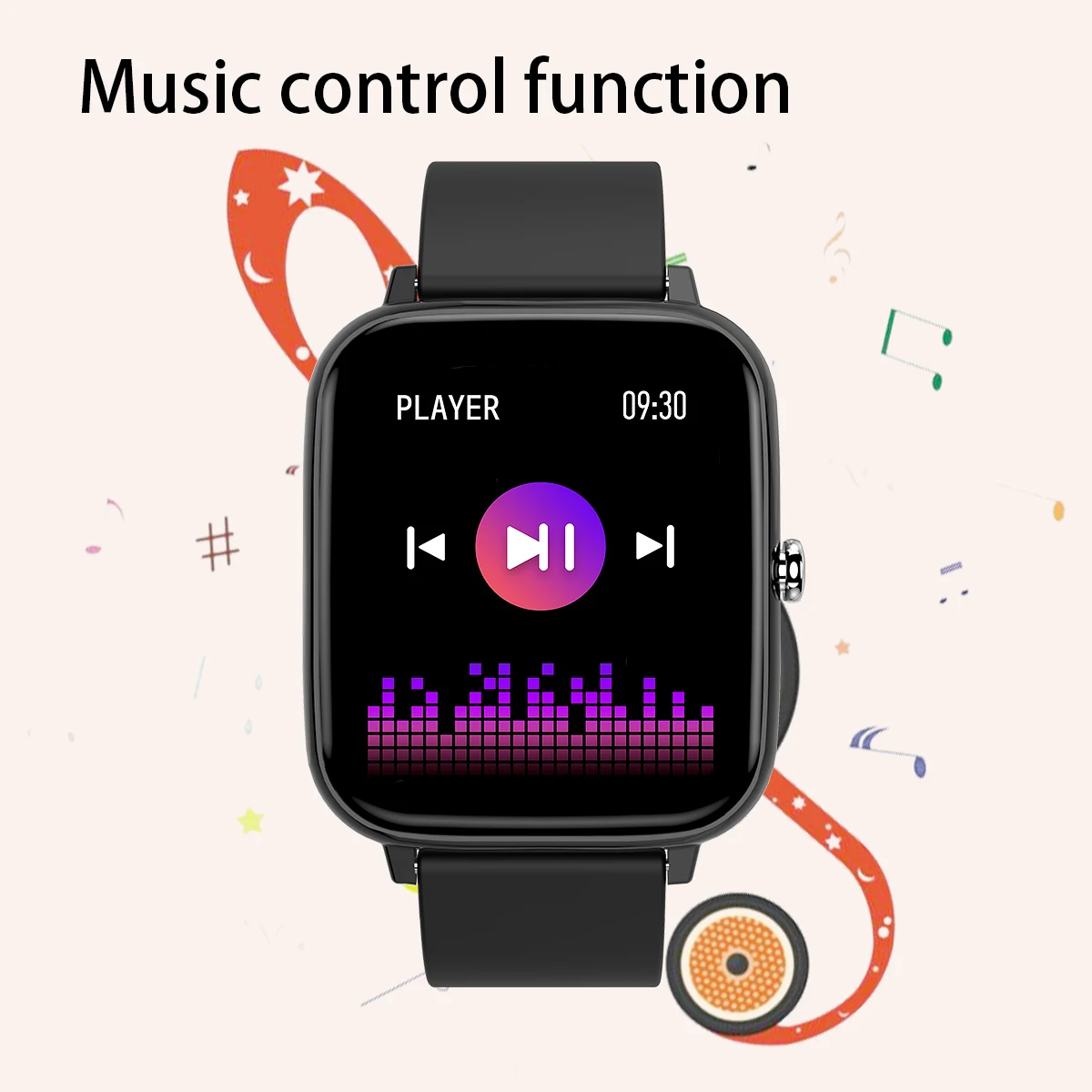 

HUHOT Smartwatch Men Women 2021 Bluetooth Call Custom Dial Sports Fitness Tracker P6 Clock for IOS Android PK P8 Smart Watch