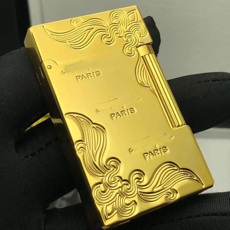 Винтажная клетчатая зажигалка Классическая многоразовая гравировка роскошный