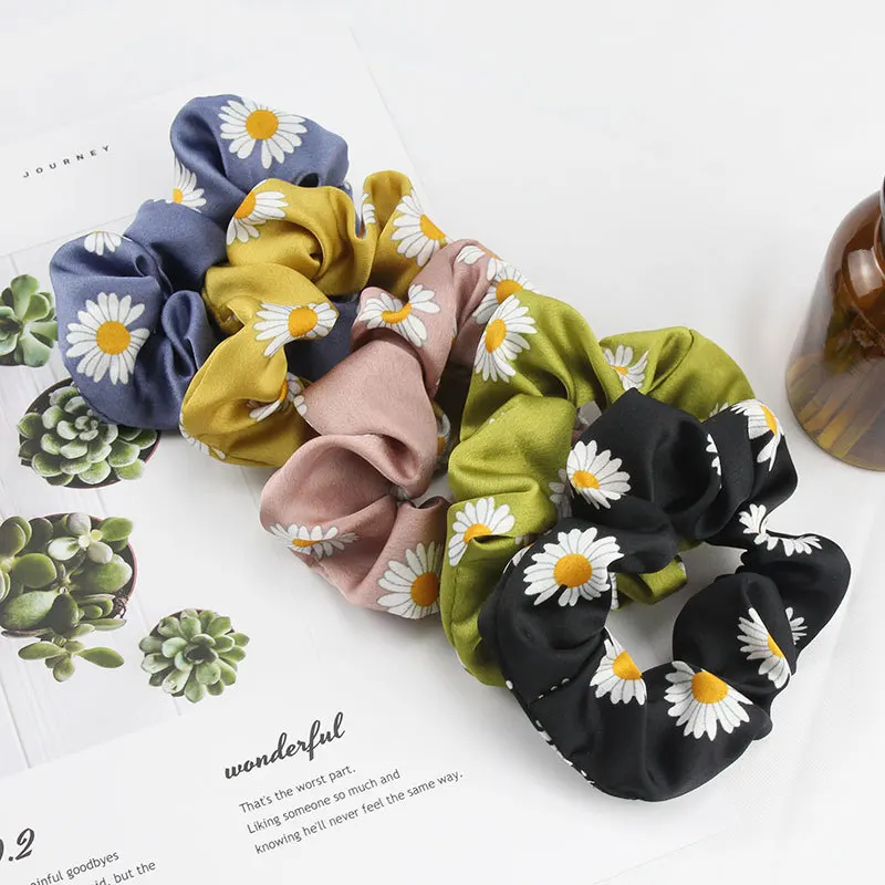 

Women Silk Scrunchie Elastic Handmade Multicolor Hair Band Ponytail Holder Headband Hair Accessories