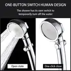 Круглая насадка для душа, регулируемая насадка для душа высокого давления, водосберегающая насадка для душа, переключатель одной кнопкой, распылитель для дома, отеля, ванной комнаты