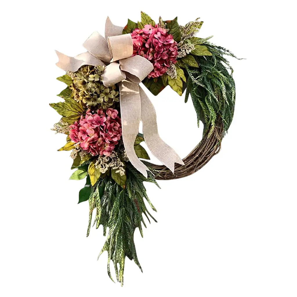 

Artificial Flower Wreath Floral Hanging Ornament for Home Wedding Garden