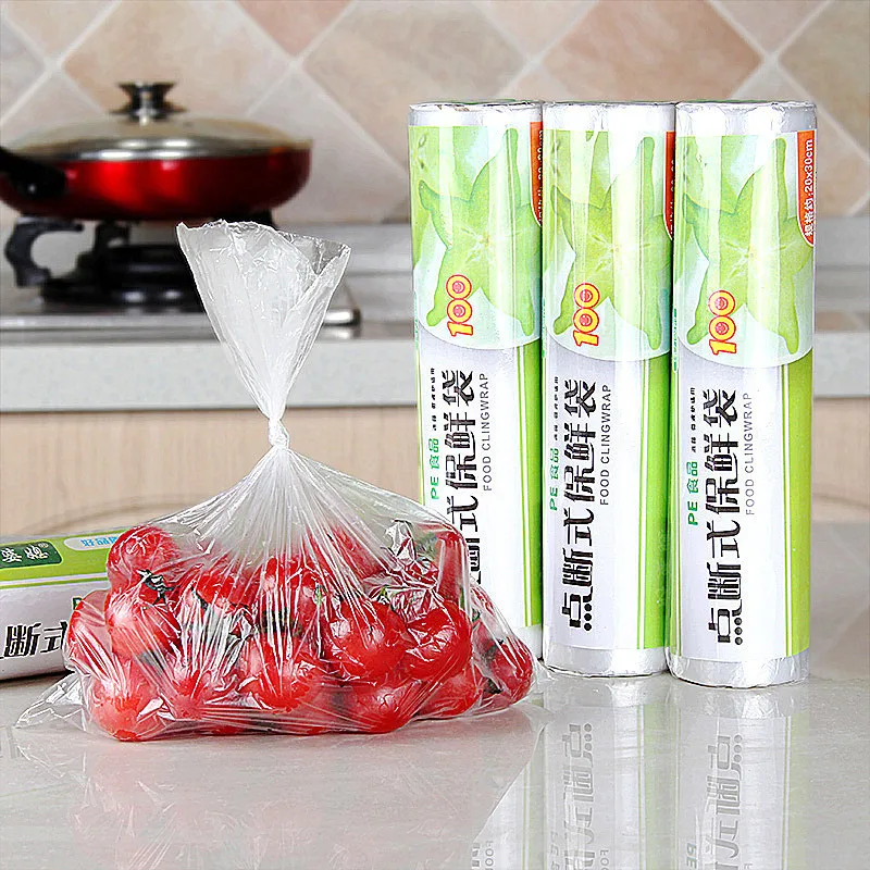 

20m food wrap large roll household kitchen stretch wrap refrigerator fruit food storage bag