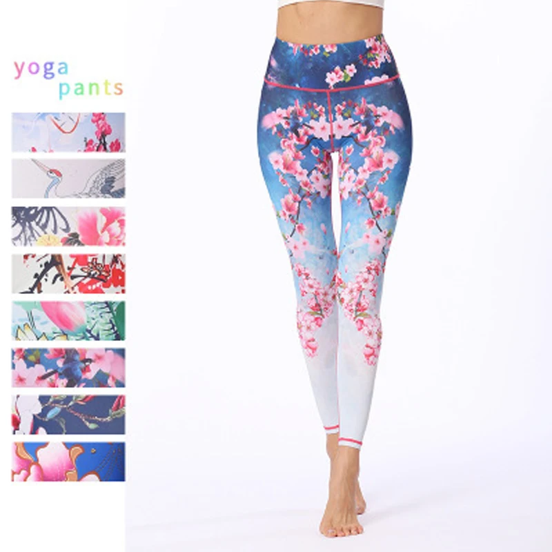 

Printing Seamless Yoga Pant High Elastic Sports Fitness Legging Women High Waist Pants Gym Scrunch Butt Running Training Legging
