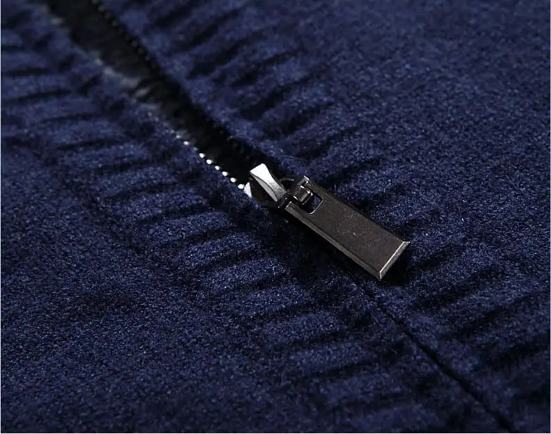 Мужская теплая шерстяная водолазка на молнии кашемировый свитер с объемной