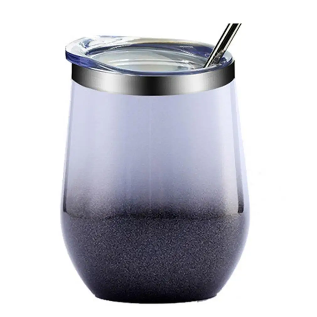 

12 oz Eggshell Tumbler Cup Beer Mug Stainless Steel Tea Coffee Water Bottle Vacuum Leakproof With Lids Tumbler Drinkware