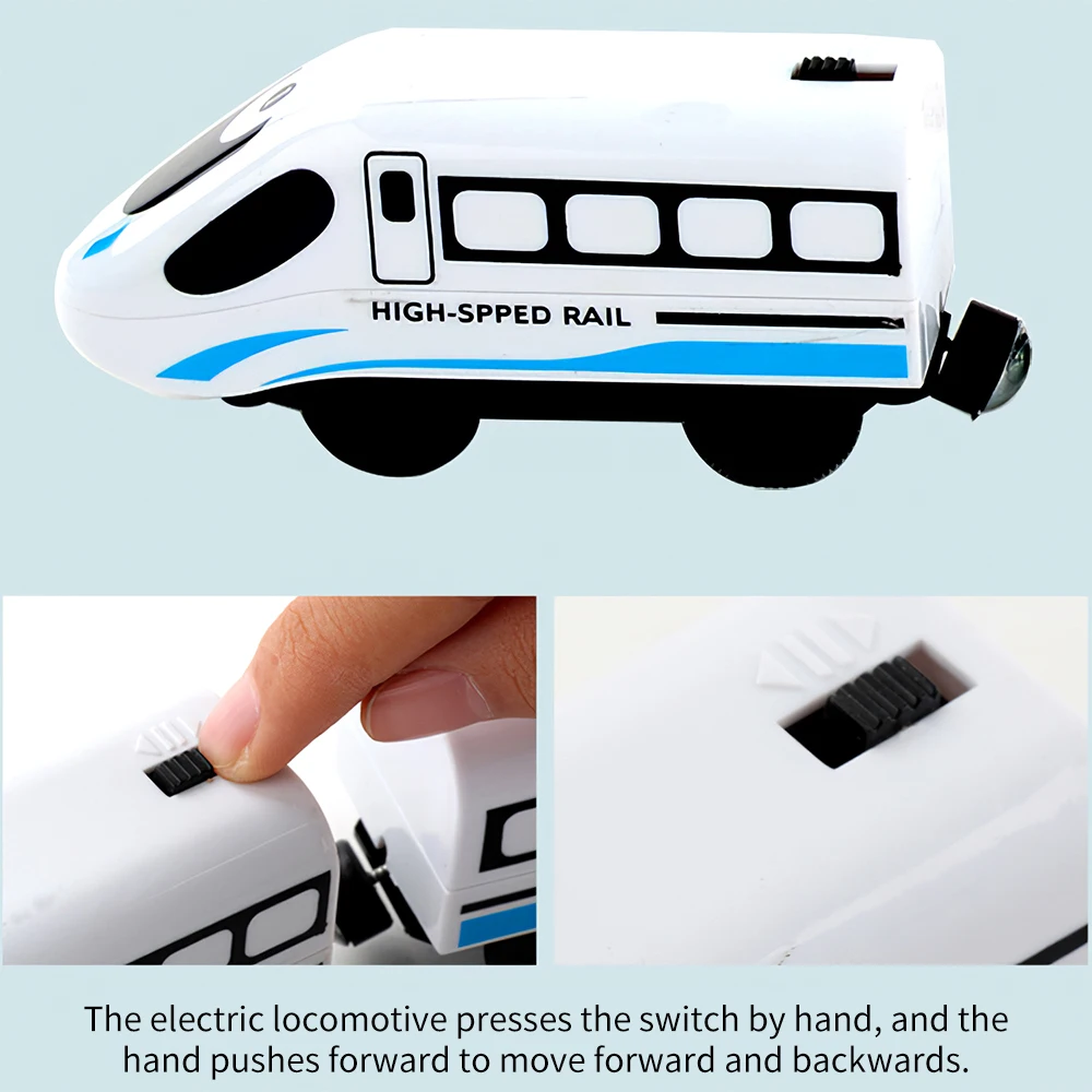 

26pcs Cityscape RC Electric Train Railway Toy Set Wooden Railway Track Traffic Toy For Kid Kids Building Blocks Trains Track Toy