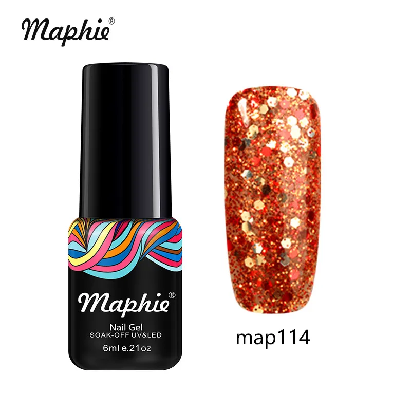 114 Maphie Неон УФ-гель для ногтей комплект блеск УФ Гибридный гвоздь картина гель био-Гели Soak Off! полупостоянная Радужный светодиодный гель - Цвет: 114