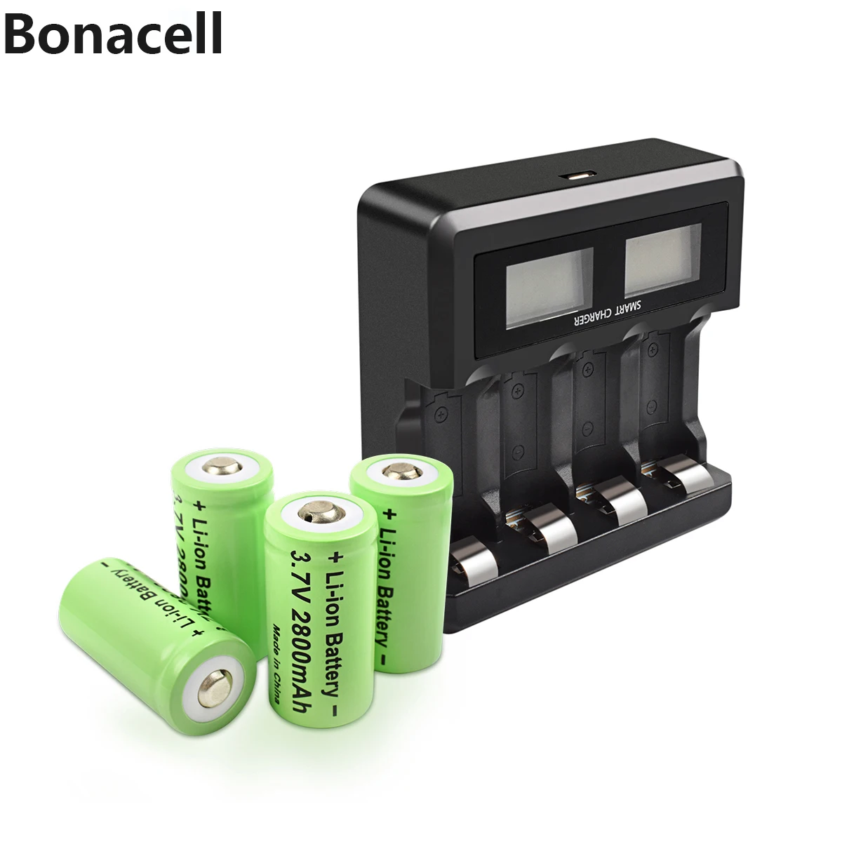 Аккумуляторные литий ионные батарейки bonacell 2800 мАч 3 7 в CR123A|Перезаряжаемые