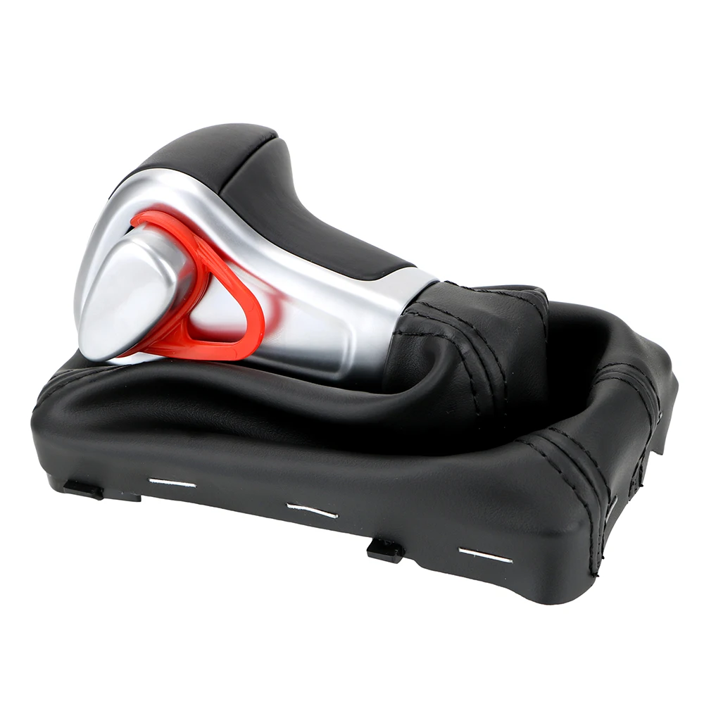 Кожаная ручка переключения передач LEEPEE автоматическая хромированная для AUDI A6 A7 A3