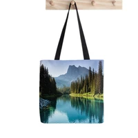 2021 shopper emerald sunshine tote bag painted women harajuku shopper handbag girl shoulder shopping bag lady canvas bag